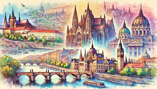 Sketch of European cities